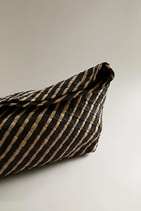 WOVEN LEATHER CLUTCH