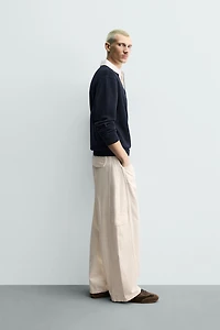 SEAMED BAGGY FIT CARGO PANTS