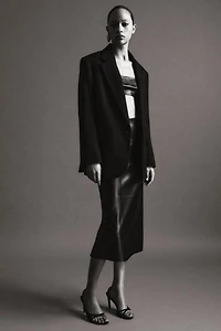 100% LEATHER SKIRT ZW COLLECTION LIMITED EDITION