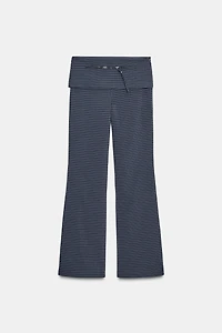 CHECK BELTED PANTS