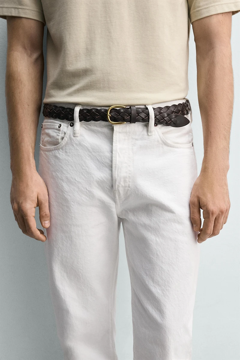 BRAIDED LEATHER BELT