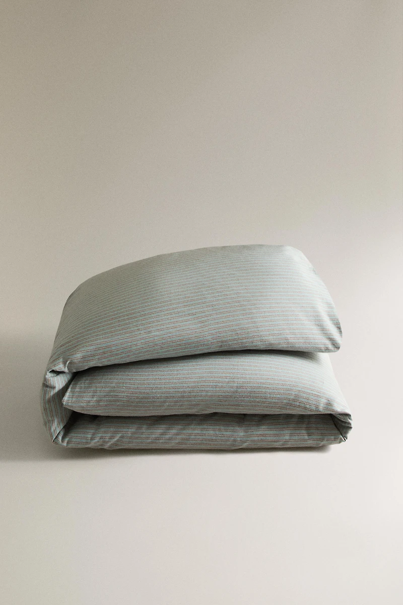 KIDS STRIPED FLANNEL DUVET COVER