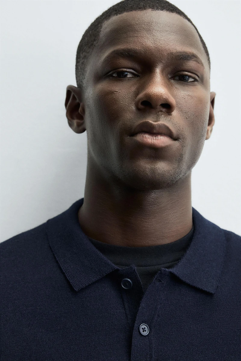 POLO EN MAILLE 100 % LAINE