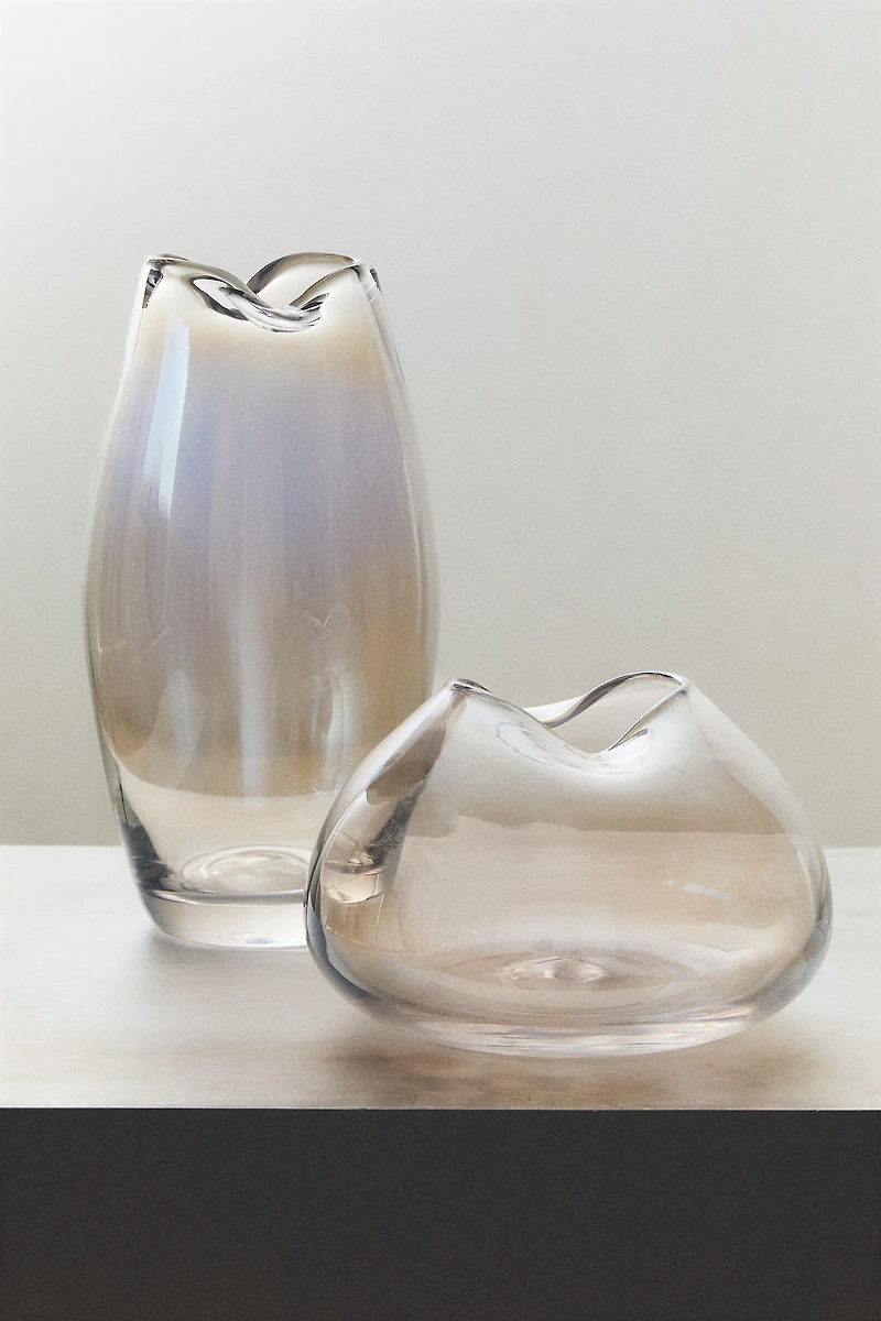 VASE WITH A HIGH IRREGULAR NECK