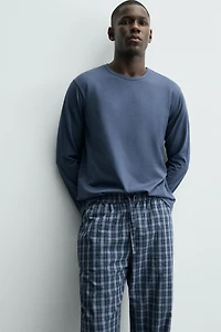 PLAID COMBINED PAJAMA SET