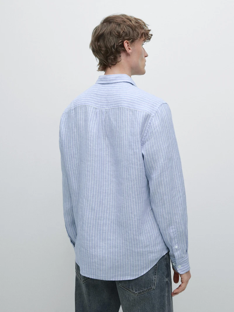 Chemise rayures lin