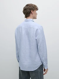 Chemise rayures lin