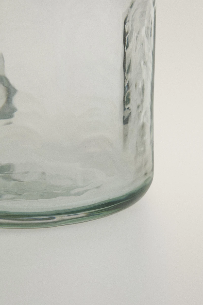 HAMMERED GLASS PITCHER