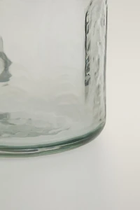 HAMMERED GLASS PITCHER