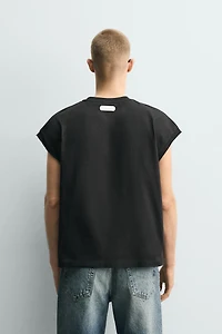 RELAXED FIT TEXT TANK TOP