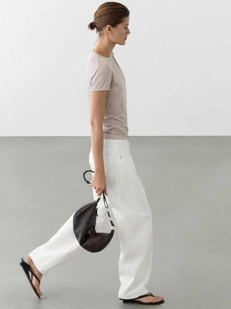 Short sleeve T-shirt with shimmery detail