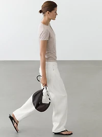 Short sleeve T-shirt with shimmery detail