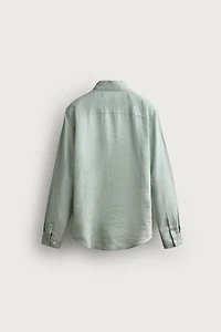 100% LINEN REGULAR FIT SHIRT