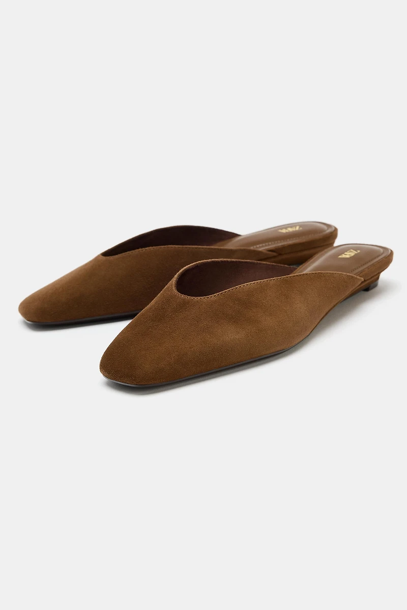 SUEDE WEDGE SLINGBACKS