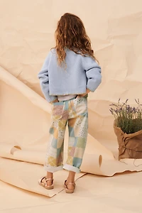 PATCHWORK BARREL PANTS