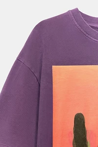 MANUJA WALDIA WASHED EFFECT PRINTED T-SHIRT