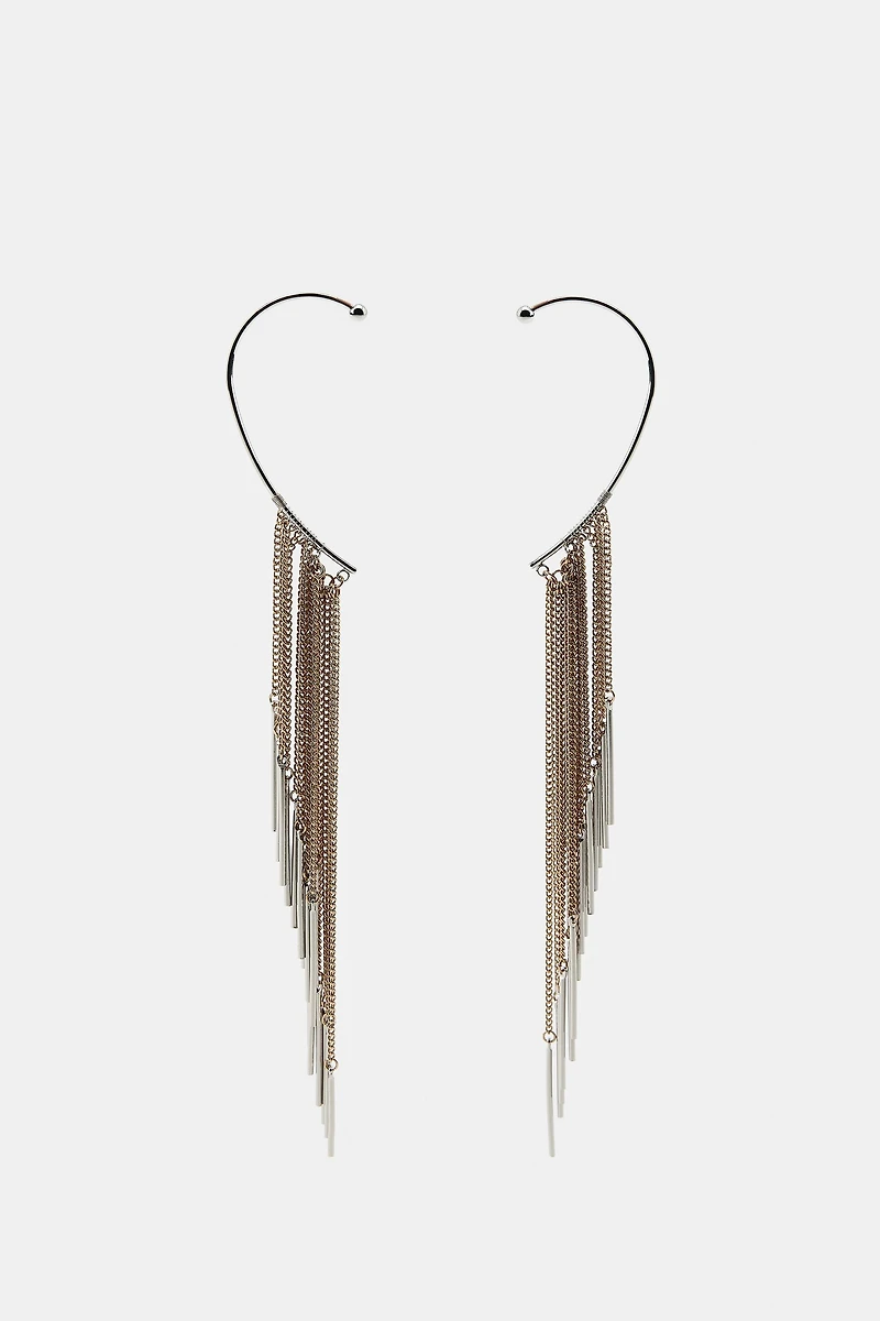 CHAIN CASCADE EAR CUFF EARRINGS