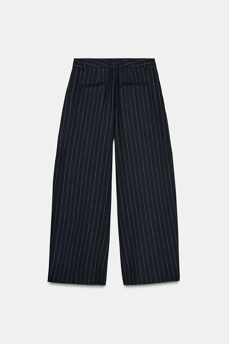ZW COLLECTION WOOL PINSTRIPE PANTS