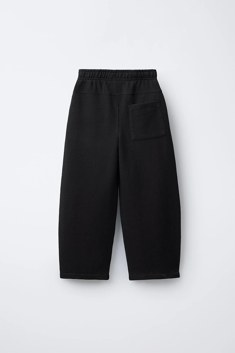 GARMENT DYED BARREL PLUSH PANTS