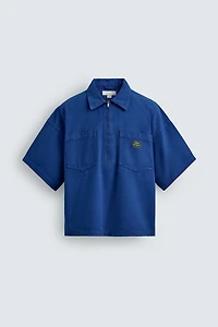 WASHED STRIPED BOXY FIT POLO
