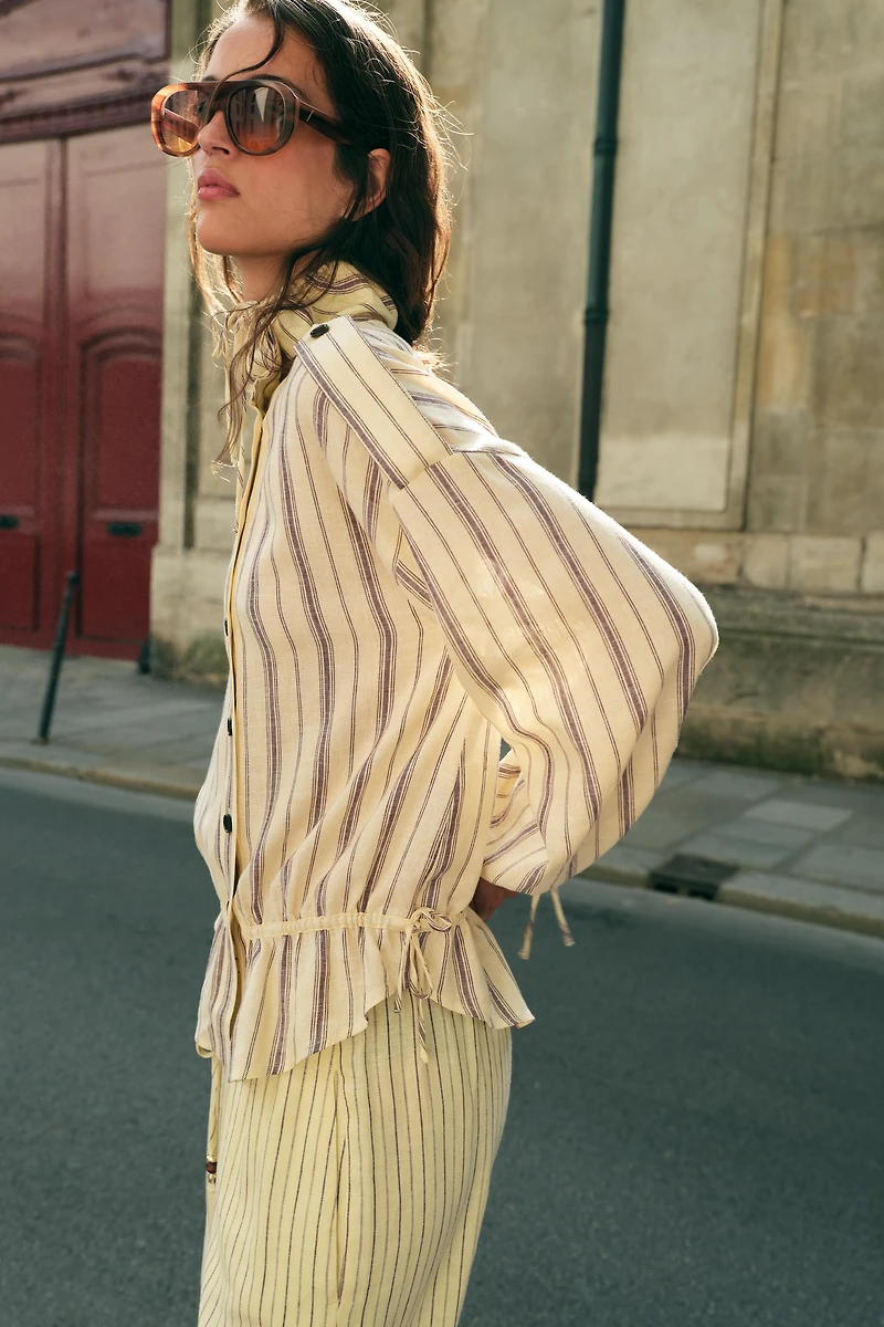 STRIPED LINEN JACKET