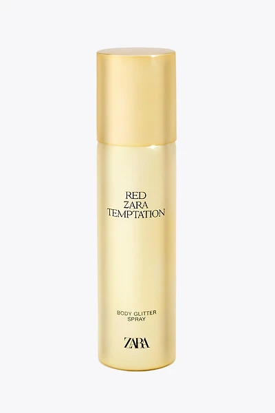 RED ZARA TEMPTATION BODY GLITTER SPRAY