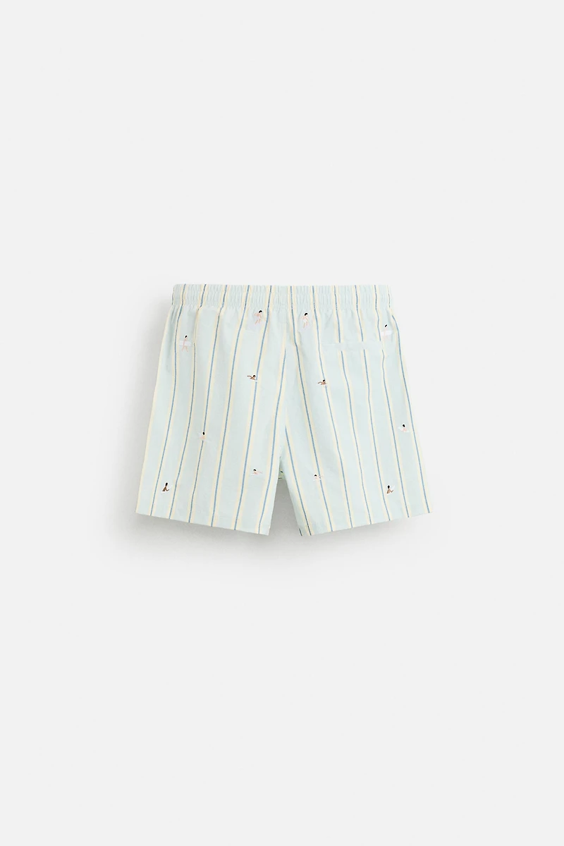 EMBROIDERED MID-LENGTH SWIMSUIT