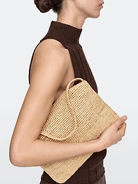 Petit sac épaule en raphia