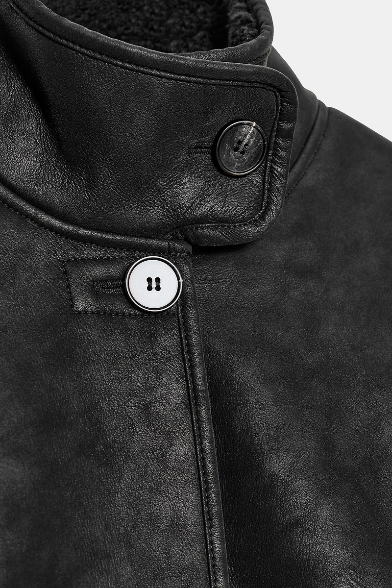 DOUBLE-FACED FAUX SUEDE JACKET