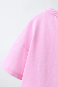 CROCHET FLOWER POCKET T-SHIRT