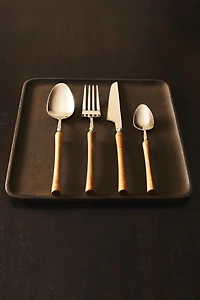 4-PIECE WOODEN FLATWARE SET