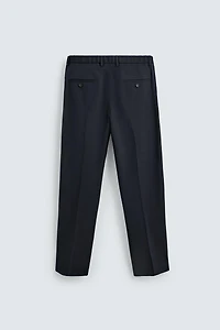PANTALON REGULAR FIT EN LAINE SANS REPASSAGE