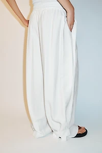 PANTALON FLUIDE À BAS AJUSTABLE