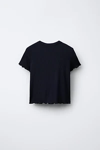 RIBBED SEQUIN T-SHIRT