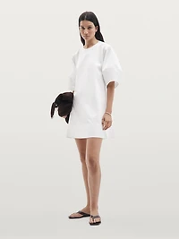 100% cotton short poplin dress