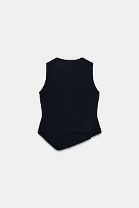 TOP EN MAILLE À FERMETURE ASYMÉTRIQUE