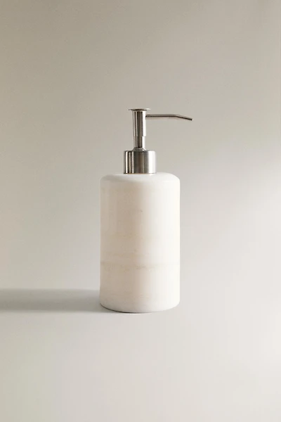 DISTRIBUTEUR SAVON MARBRE BLANC