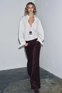 VELVET FLARE PANTS ZW COLLECTION