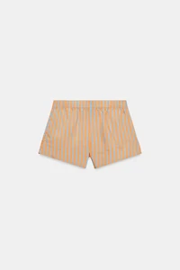 STRIPED POPLIN SHORTS