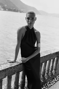 HALTER MIDI DRESS