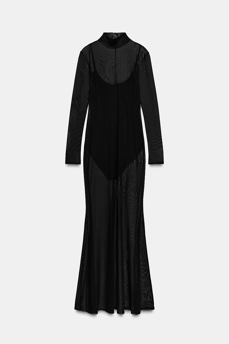 ROBE SEMI-TRANSPARENTE AVEC BODY