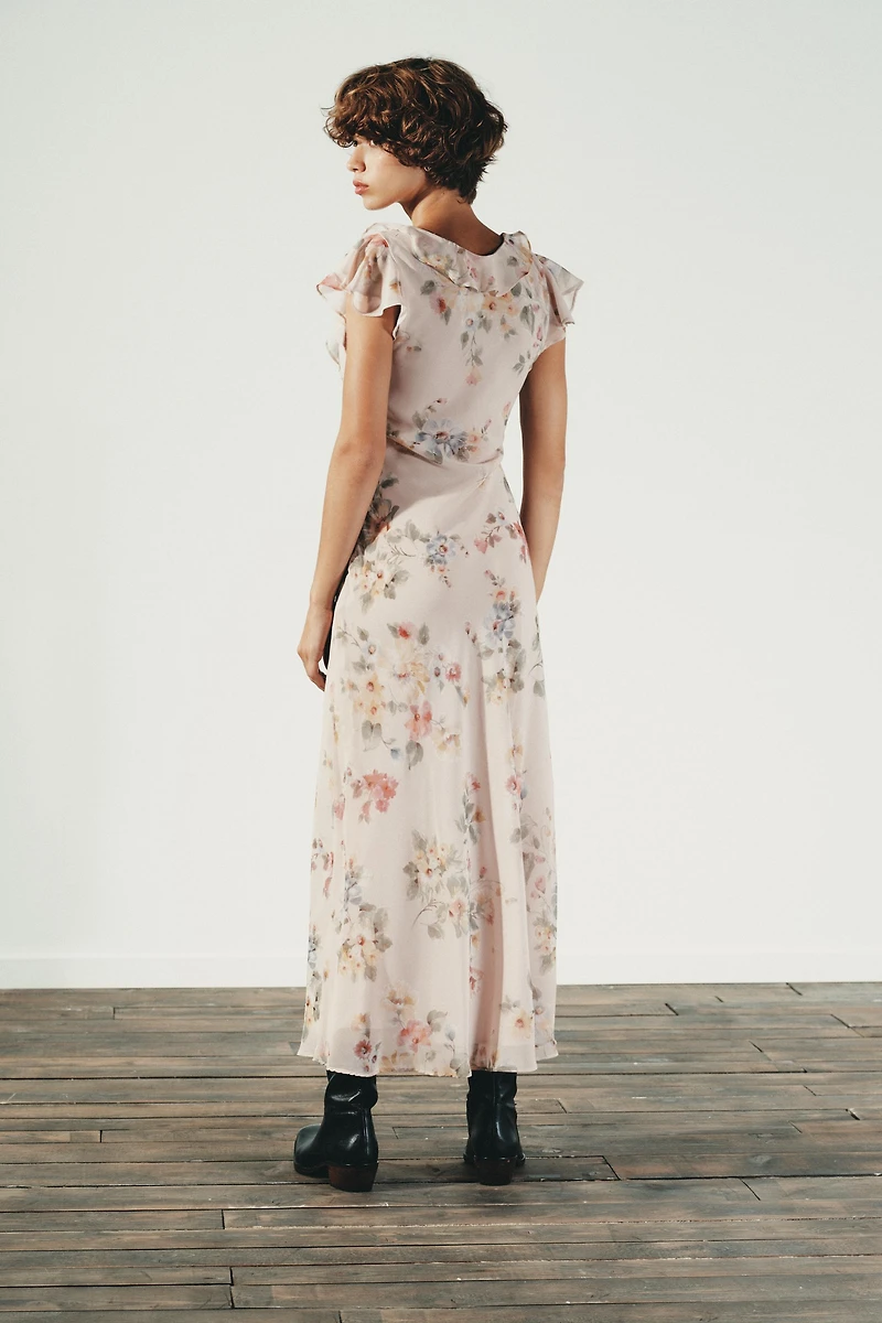 FLORAL MIDI DRESS