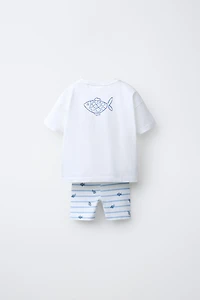 FISH T-SHIRT AND BIKER LEGGINGS SET