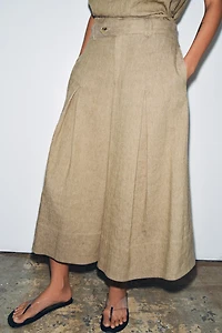 ZW COLLECTION WIDE-LEG LINEN PANTS