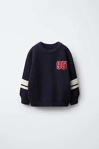 VARSITY PATCH KNIT JUMPER