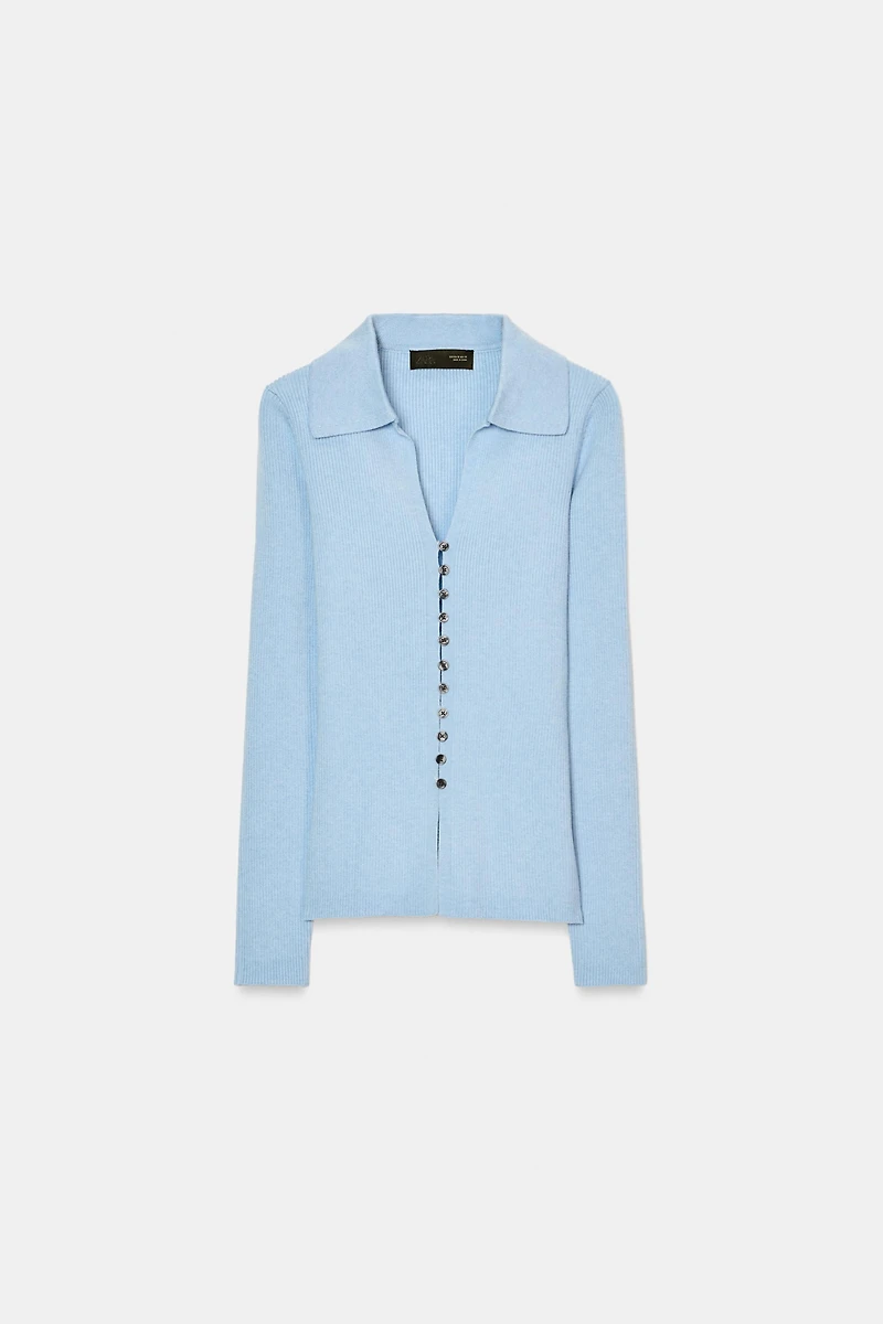 GILET POLO EN MAILLE