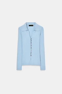 GILET POLO EN MAILLE