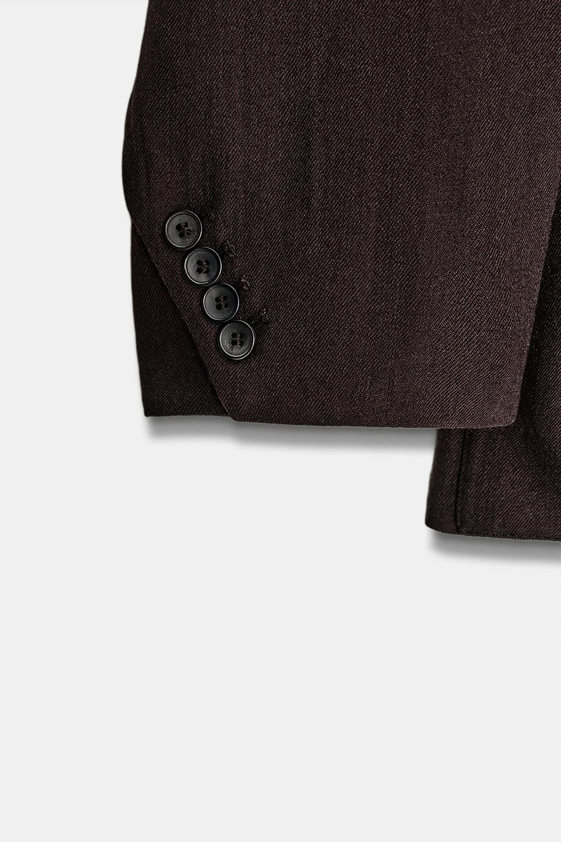 100% WOOL BELTED BLAZER ZW COLLECTION LIMITED EDITION