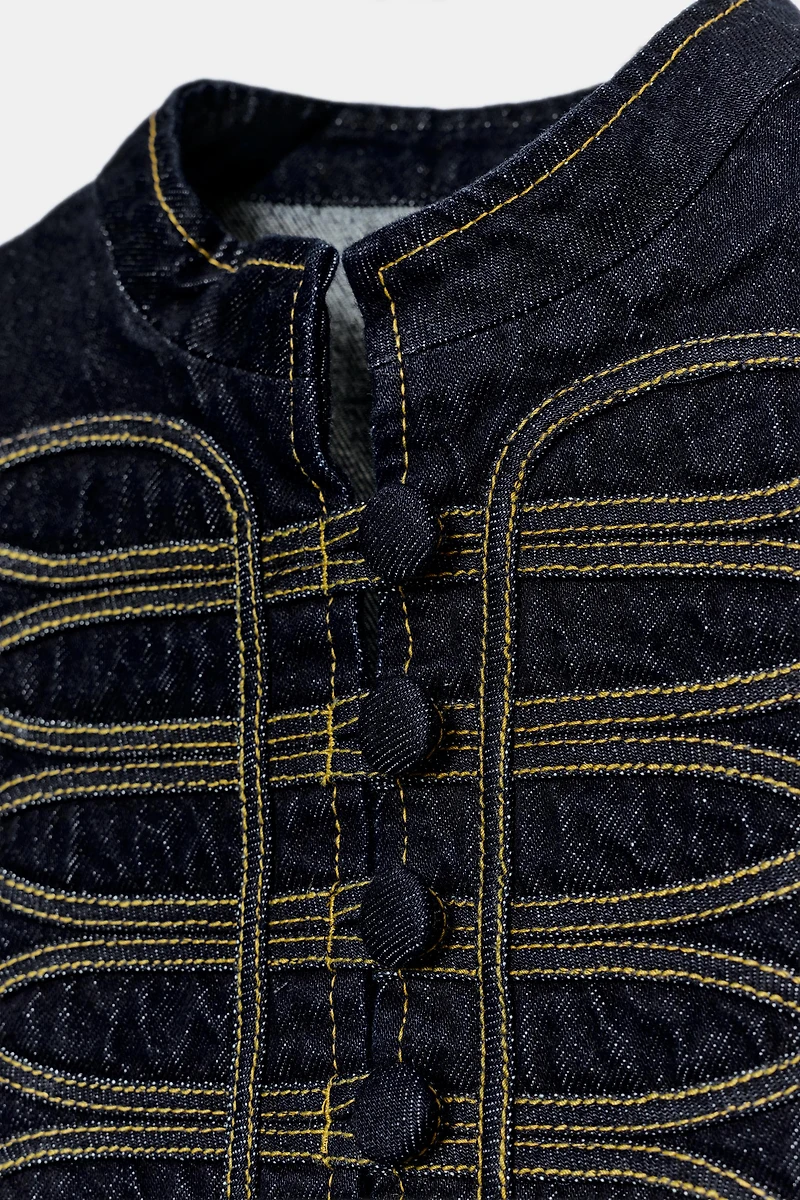 GILET EN JEAN AVEC BRANDENBOURGS ZW COLLECTION