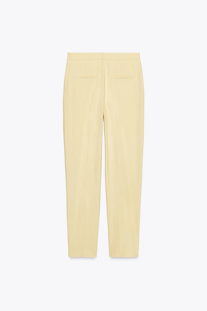 TEXTURED STRAIGHT LEG PANTS